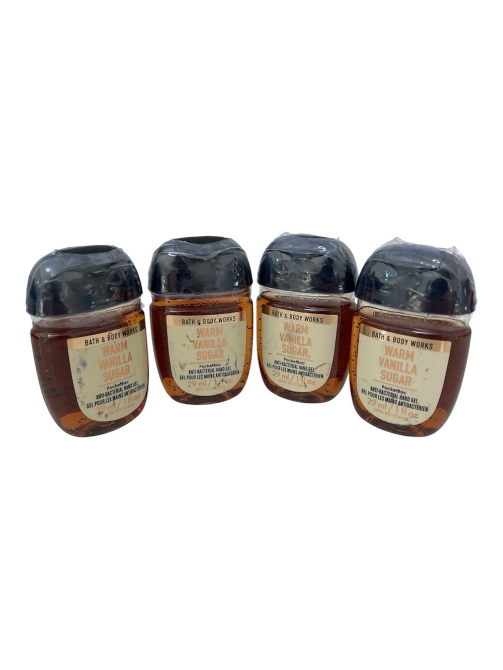 Bath & Body Works Warm Vanilla Sugar Hand Sanitizers Sealed Bundle of 4 NWT